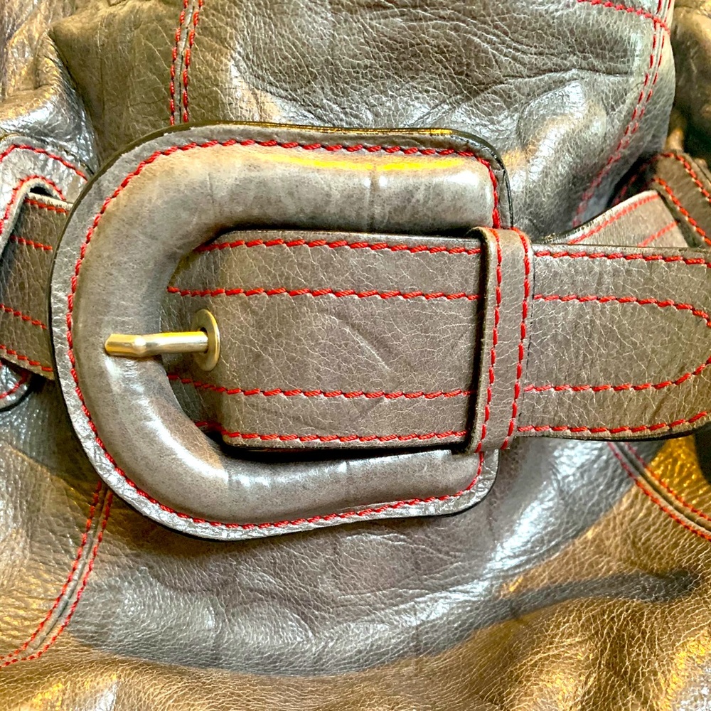 Genuine Toscani Grey Italian Leather Purse Gem